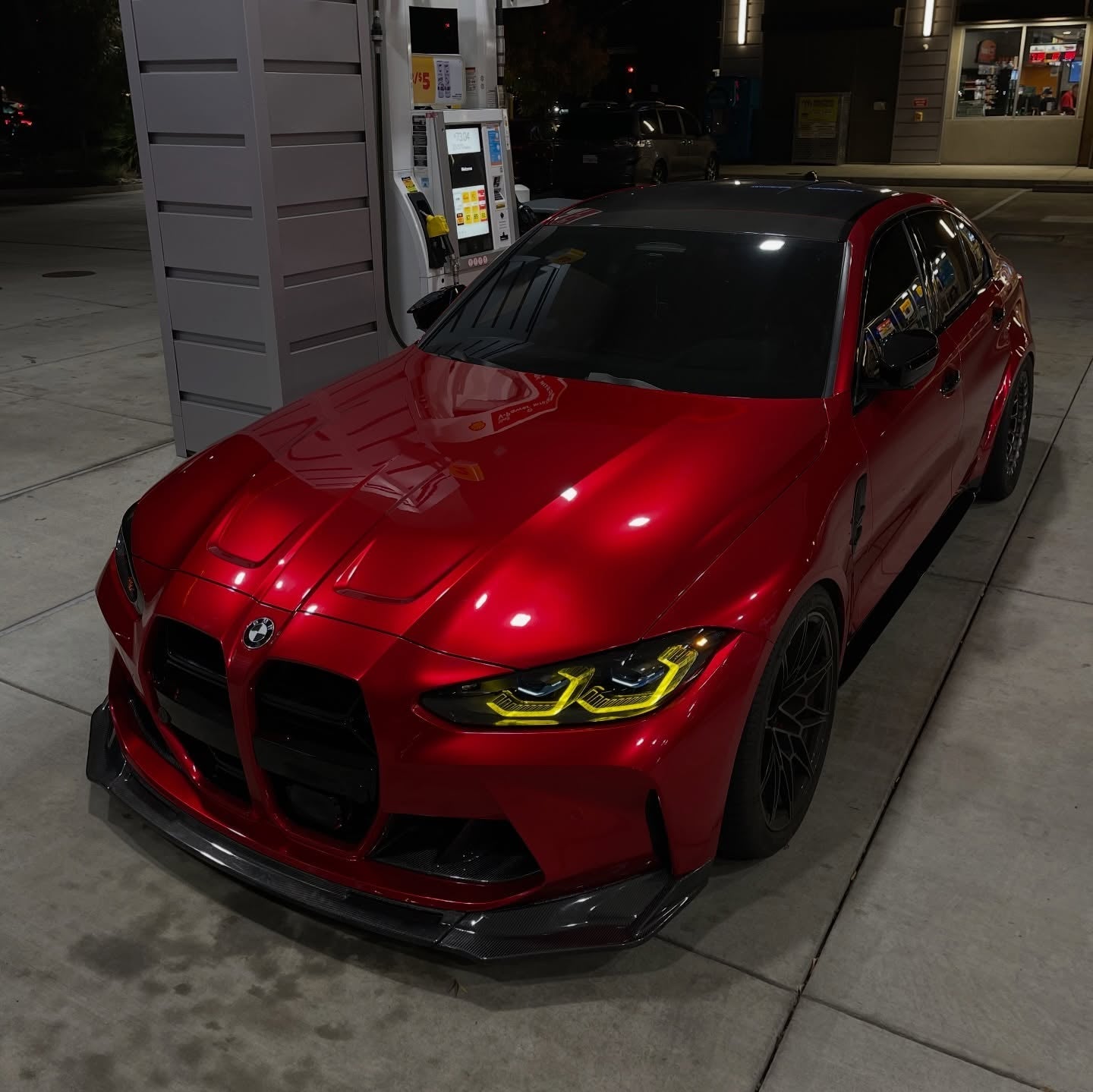 metallic liquid red wrap
