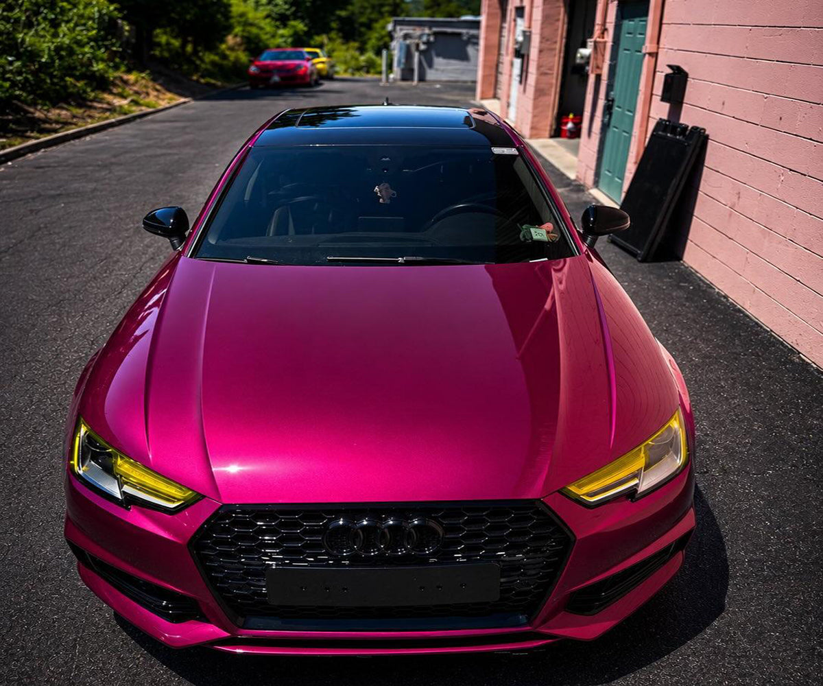 Rubellite Purple wrap vs Midnight Purple car wrap comparison