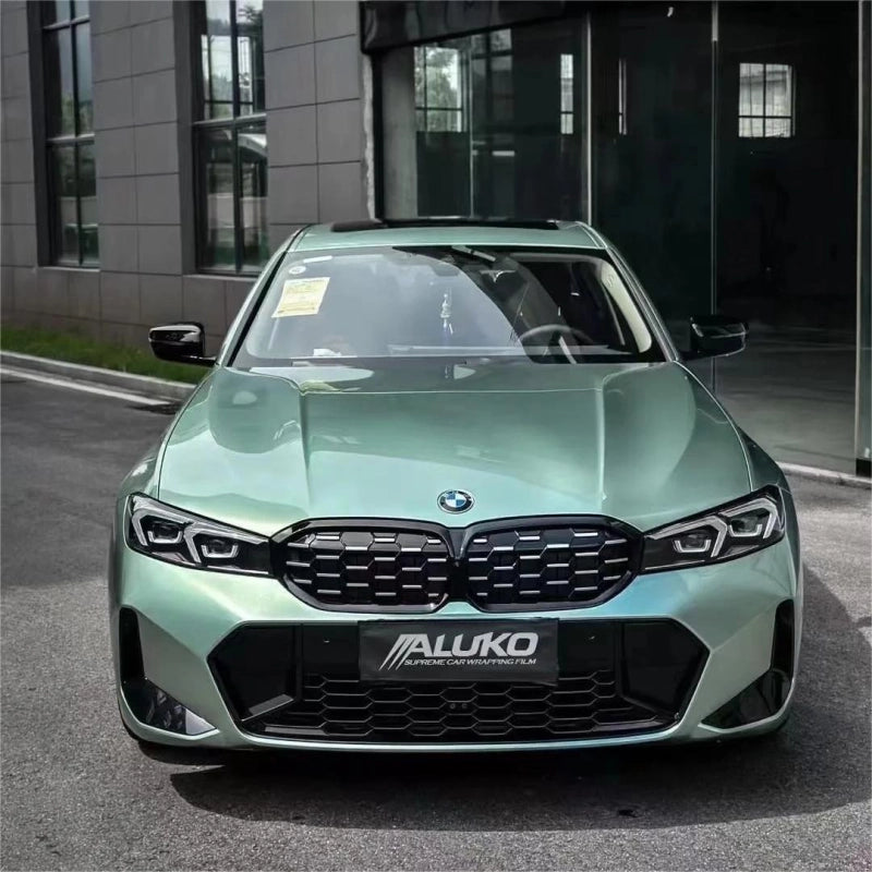 Gloss Metallic Francesca Green Car Vinyl Wrap Ferrari PET