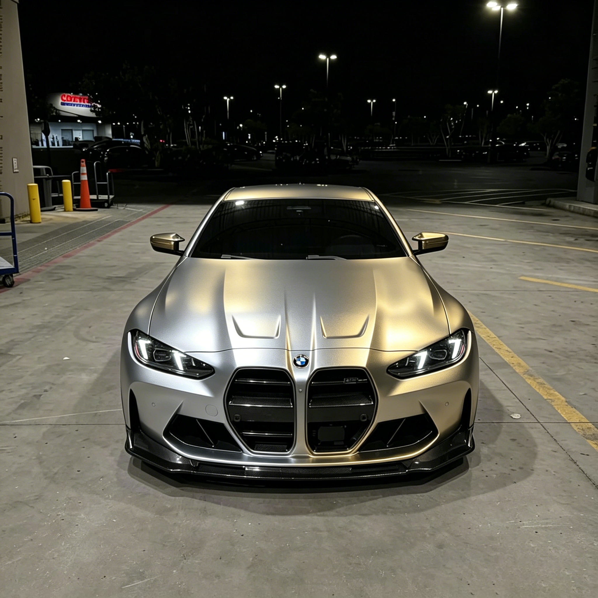 Matte Metallic Diamond Grey Gold Car Vinyl Wrap