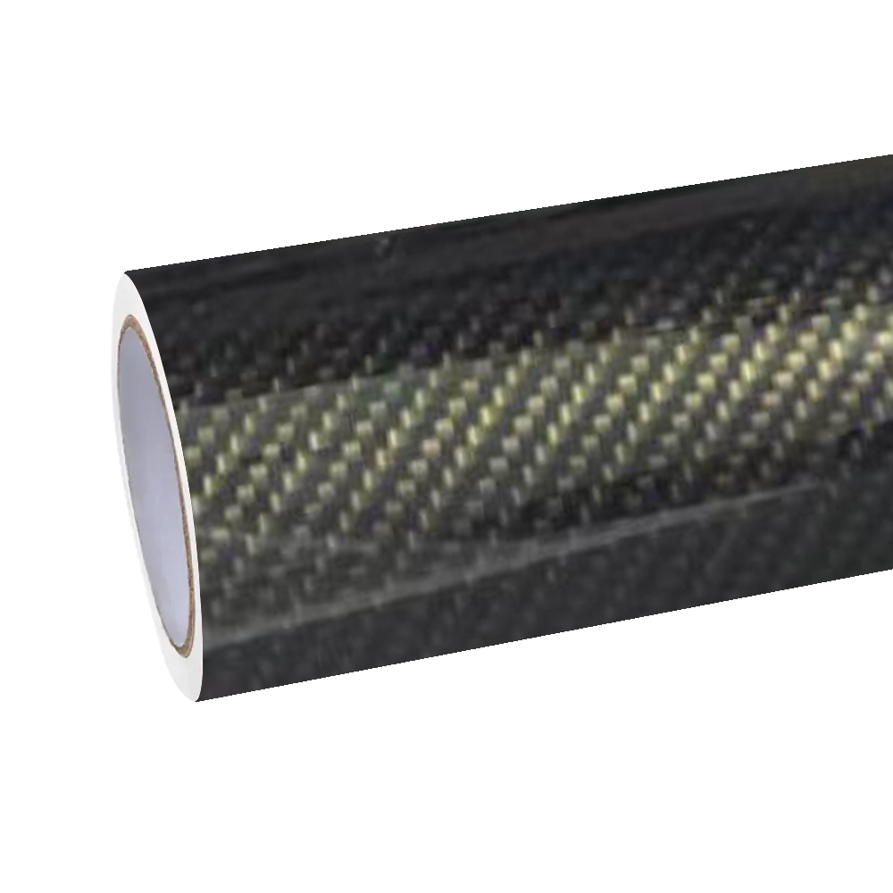 ALUKOCARWRAP 9D carbon fiber car wrap with super realistic woven texture on a high-performance sports car exterior.
