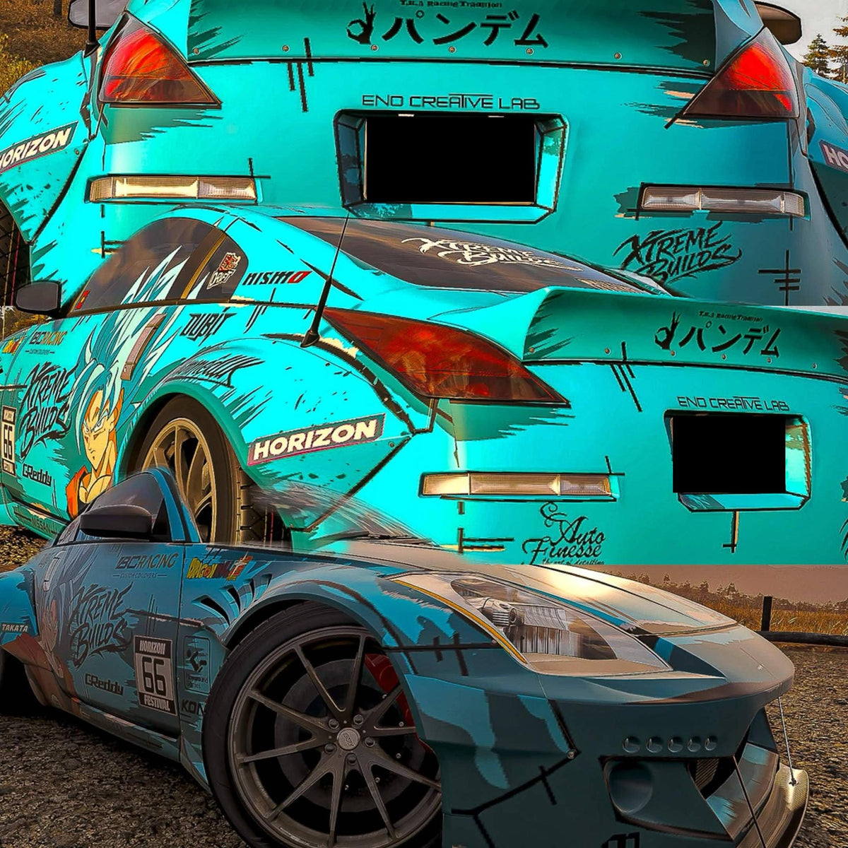 ALUKOVINYL Dragon Ball GoKu Animekia Custom Design Car Wrap