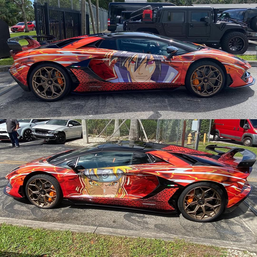 ALUKOVINYL Naruto Itasha Anime Custom Design Car Wrap