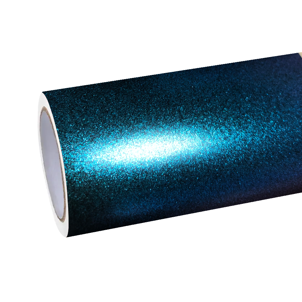 ALUKOCARWRAP matte metallic car wrap in chameleon diamond purple blue color premium automotive vinyl film.