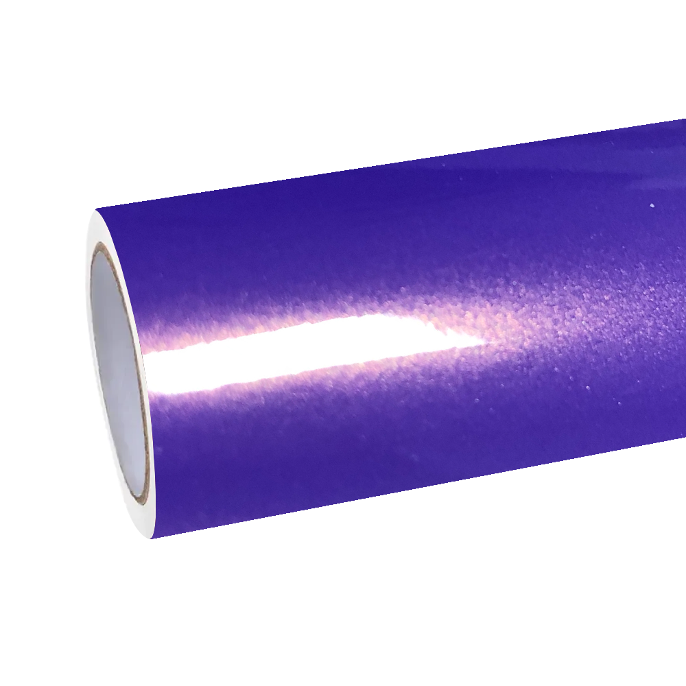 Studio presentation of a full vehicle transformation utilizing ALUKOCARWRAP Gloss Metallic Car Wrap to broadcast the definitive gold-to-purple chromatic split.