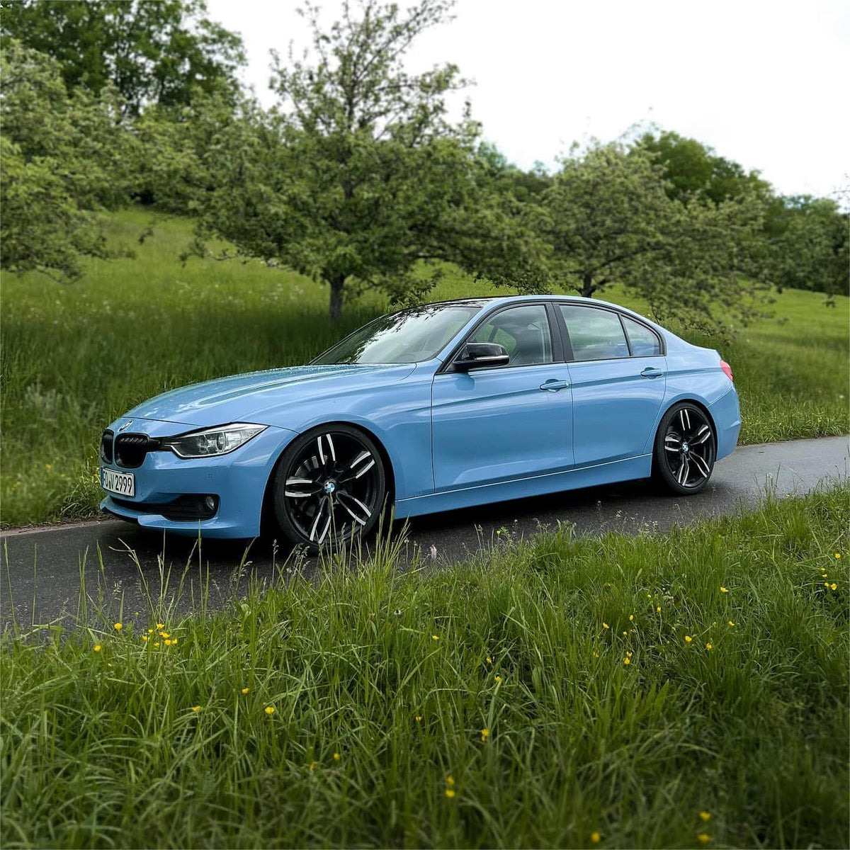 Gloss China Blue Car Vinyl Wrap PET for Vehicle Customization