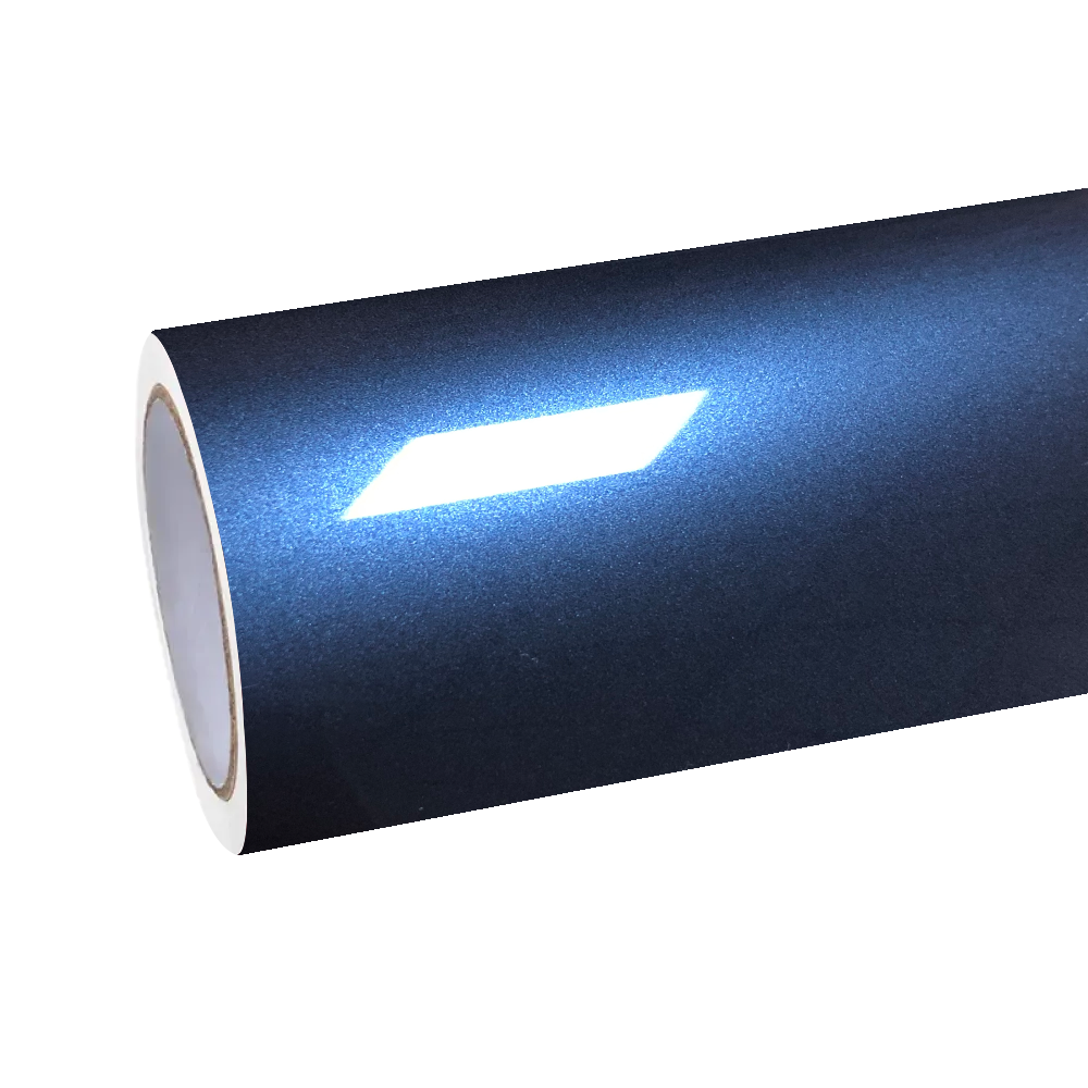 Optical illusion showcasing a dynamic Color Shift Car Wrap moving from slate grey to vibrant ocean blue.