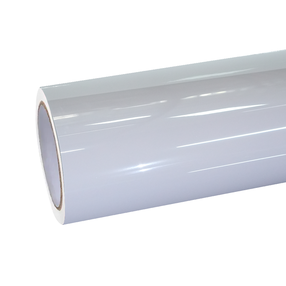 ALUKOCARWRAP Gloss Crystal Misty Purple Car Vinyl Wrap PET roll showcasing an ultra-glossy paint-like finish.
