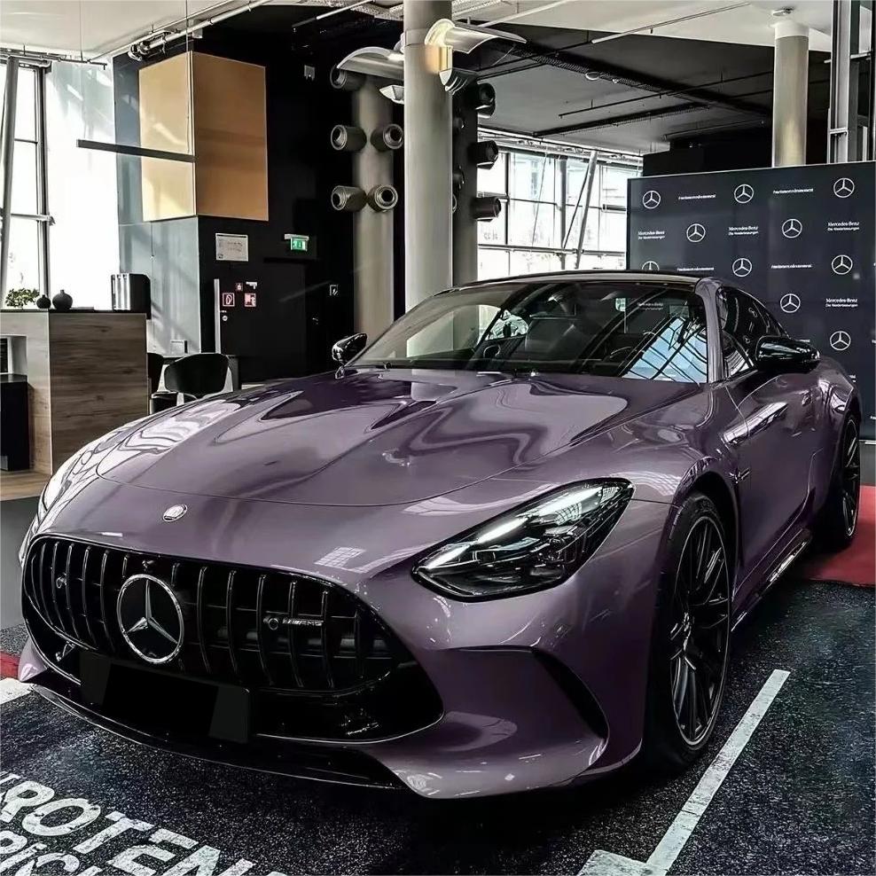 Discover ALUKOCARWRAP gloss purple car wrap. Elevate your ride with our crystal purple car wrap, boasting a mirror-like PET sheen. Order your kit now!