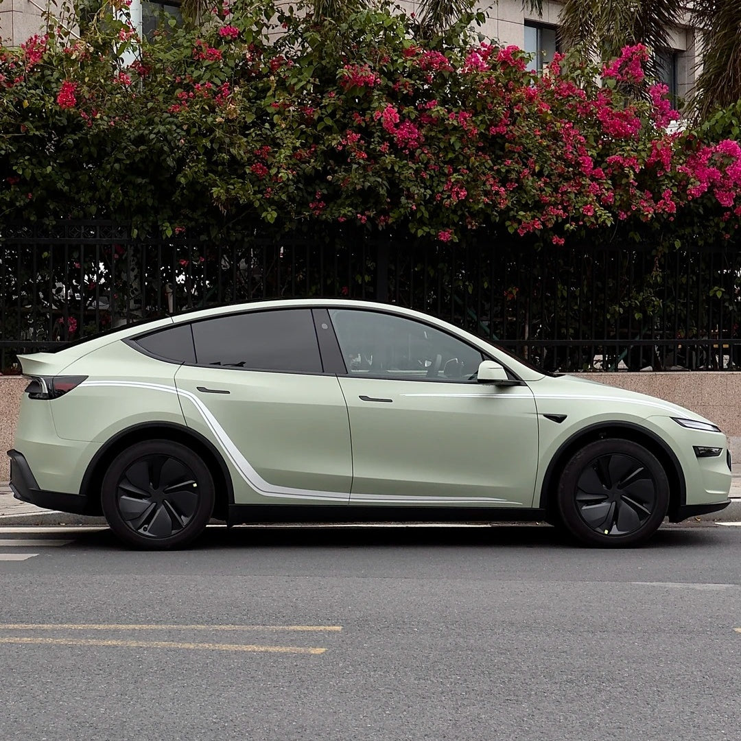 Rugged SUV coated in ALIKOCARWRAP Ultimate Flat Light Khaki Green Car Vinyl Wrap PET, showing a tactical matte finish.