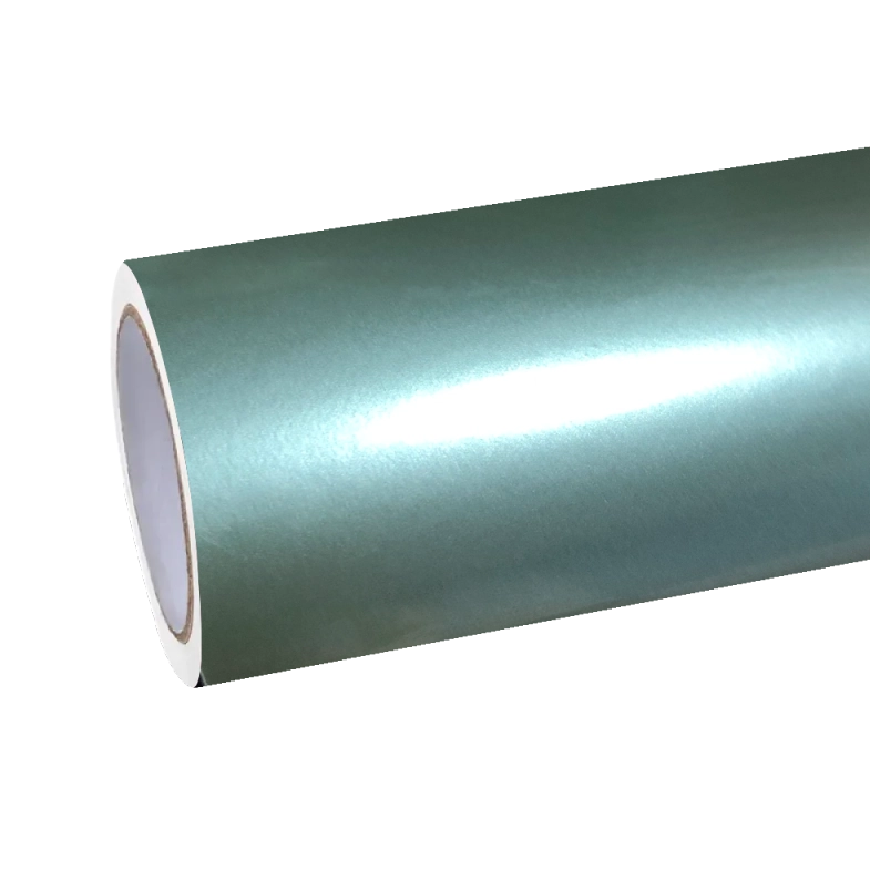 Aluko gloss metallic Francesca Green car vinyl wrap Ferrari PET roll, premium high-gloss automotive vinyl for exotic vehicle wraps.