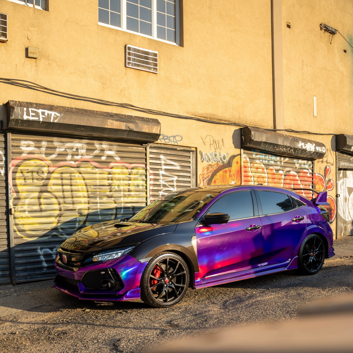Gloss Purple Holographic Chrome Laser Car Vinyl Wrap