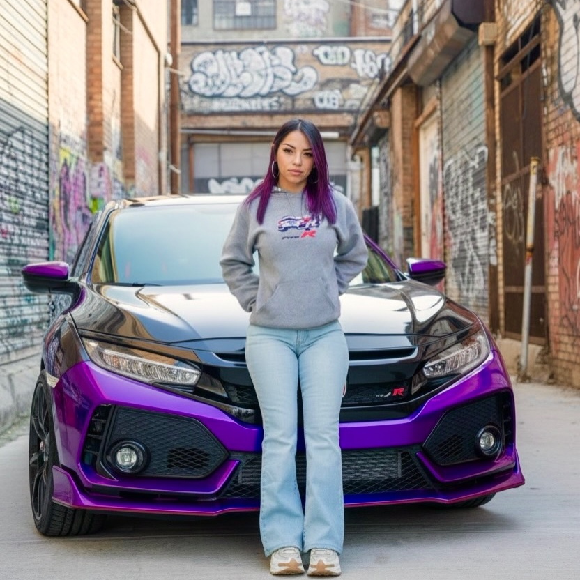 Gloss Purple Holographic Chrome Laser Car Vinyl Wrap