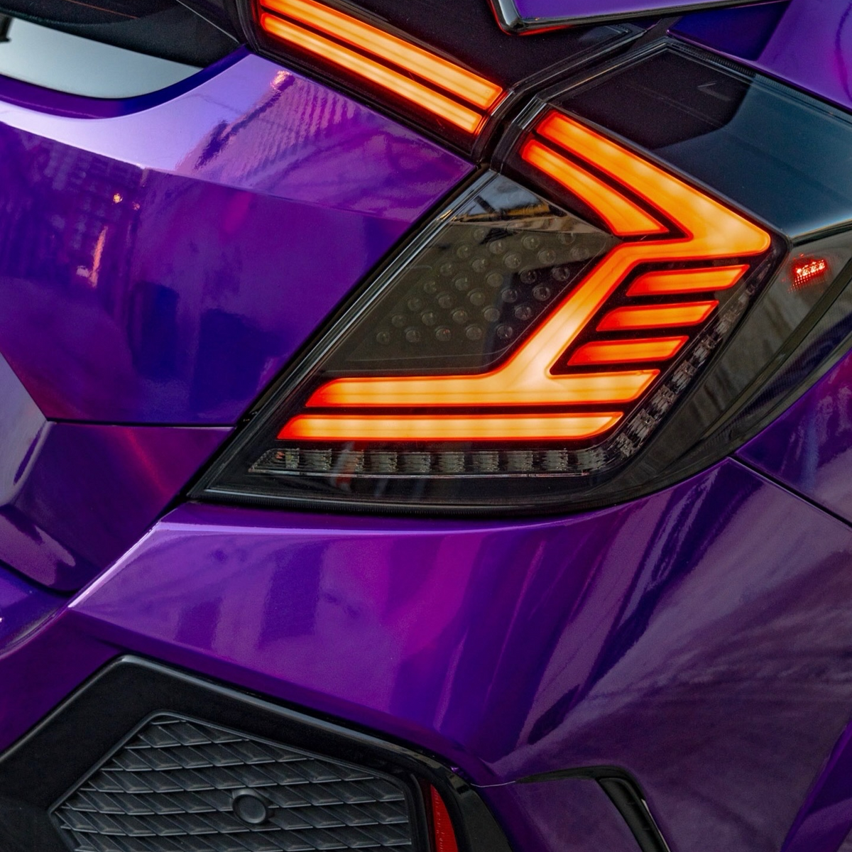 Gloss Purple Holographic Chrome Laser Car Vinyl Wrap