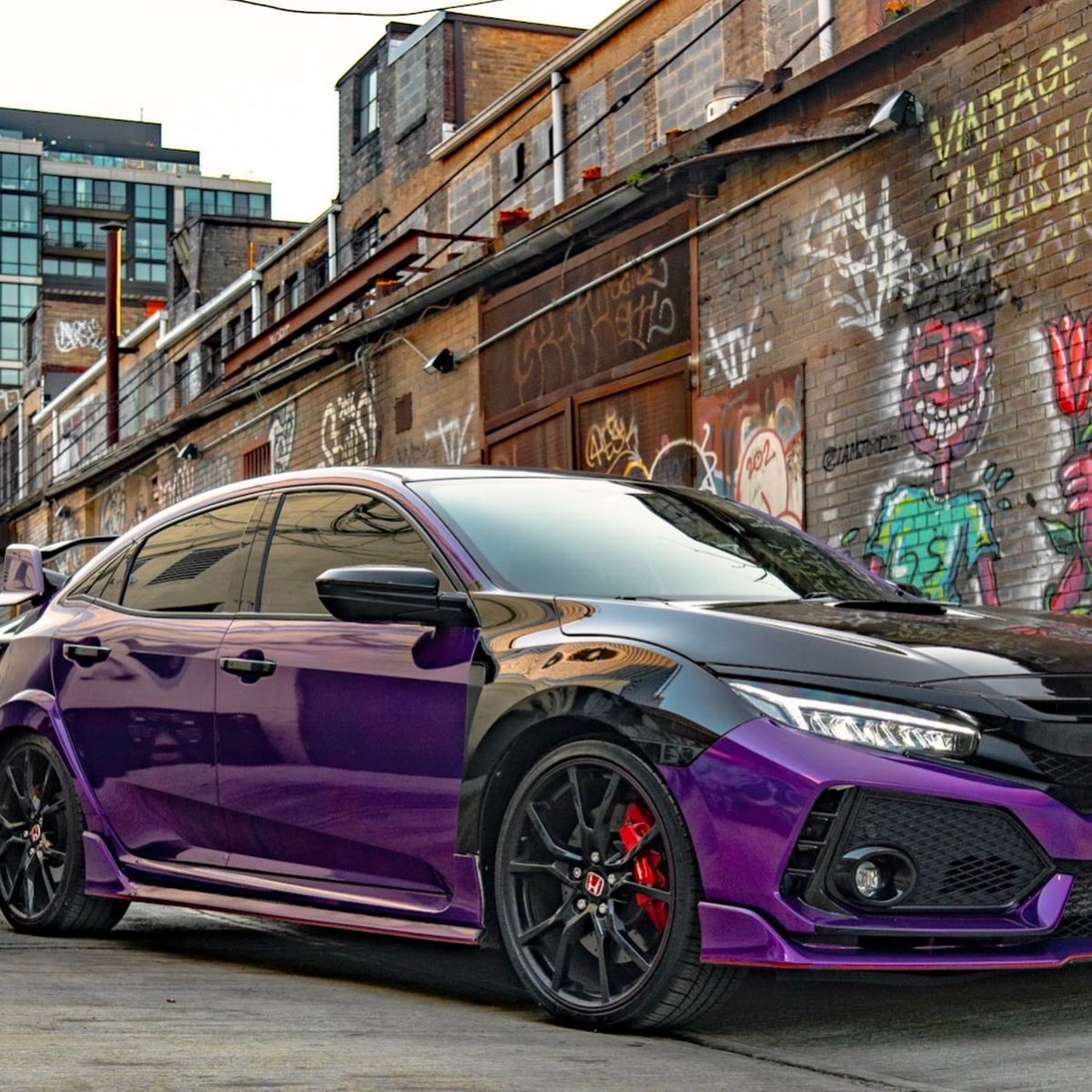 Gloss Purple Holographic Chrome Laser Car Vinyl Wrap