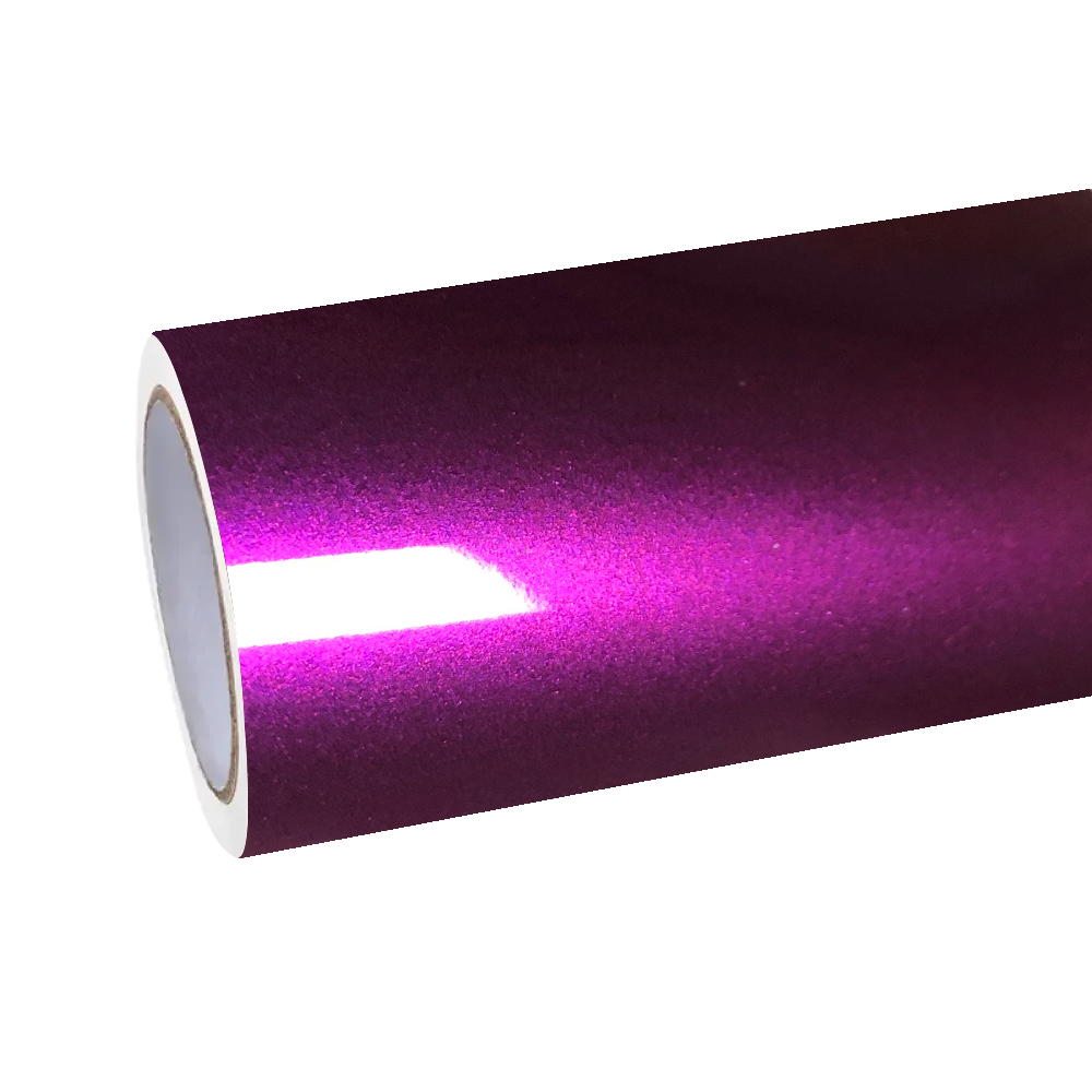 ALUKOCARWRAP Gloss Metallic Passionate Purple Car Wrap featuring U.S. PET liner for a zero-orange-peel, factory-paint mirror finish.