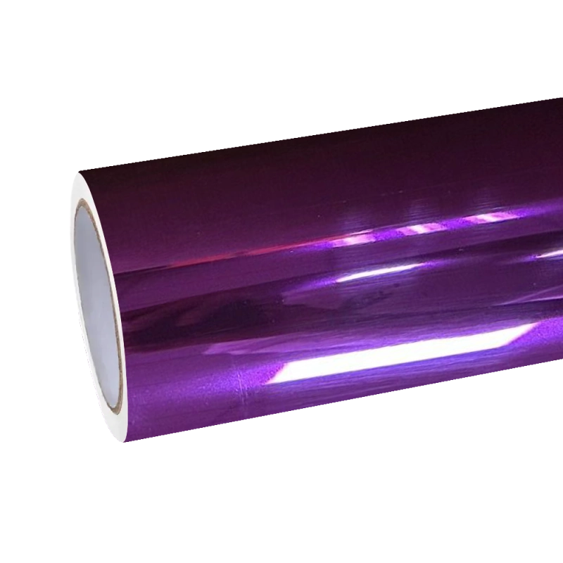 Gloss Mirror Chrome Purple Vinyl Wrap with High-Gloss PET Liner by ALUKOCARWRAP