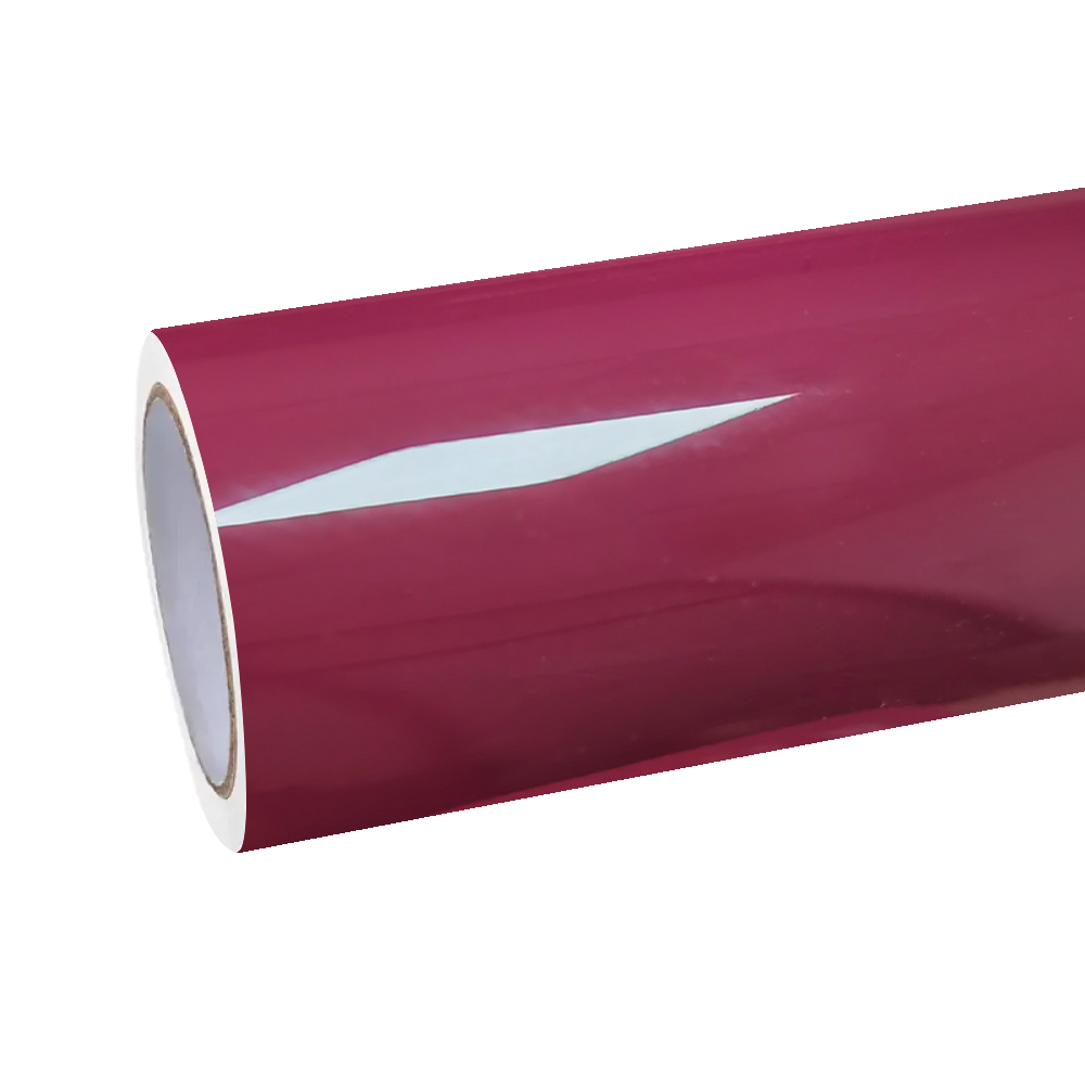 Premium roll of Gloss Ruby Star Car Vinyl Wrap PET, showcasing the ultra-smooth high gloss surface layer.