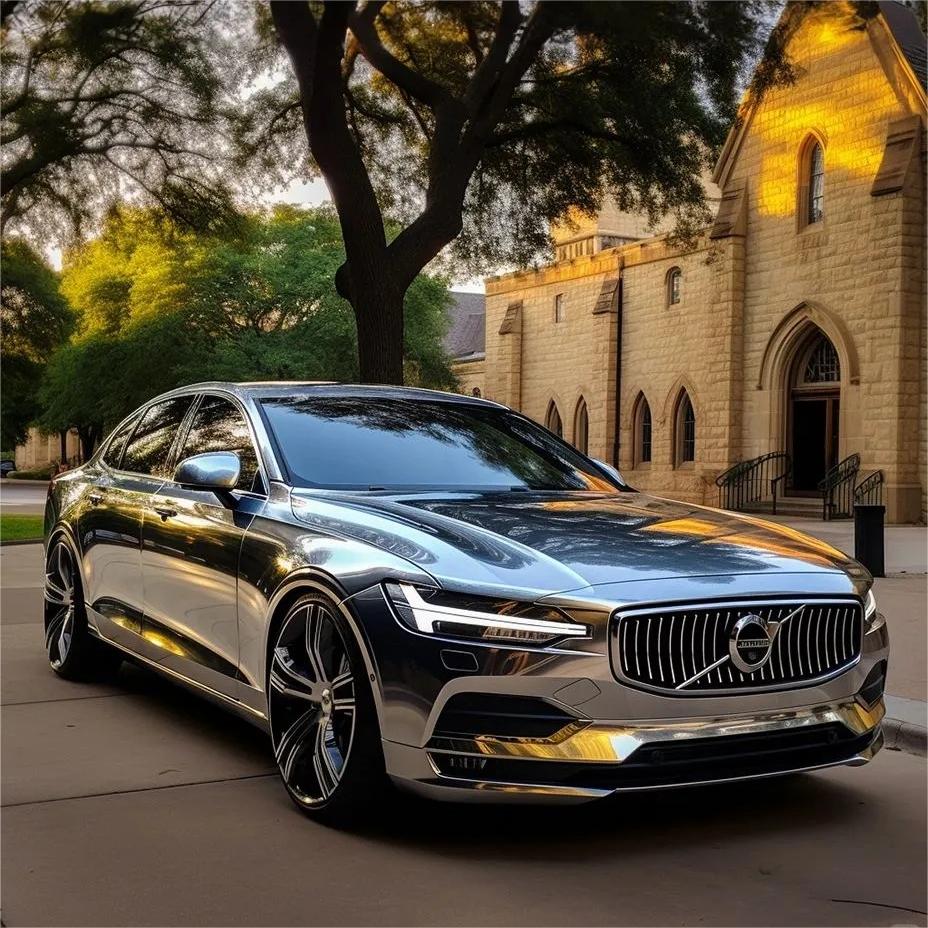 Exotic supercar wrapped in ALUKOCARWRAP Gloss Mirror Chrome Silver Car Vinyl Wrap PET, throwing crisp high-fidelity reflections across the smooth metallic surface.