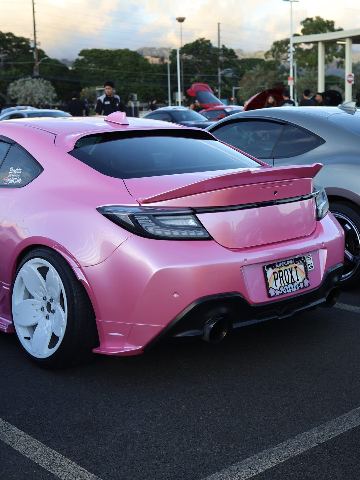 Glossy Metallic Shell Pink Car Vinyl Wrap PET