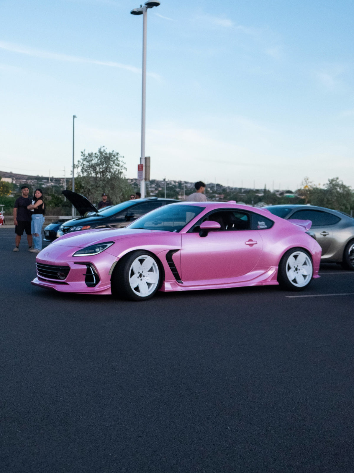 Glossy Metallic Shell Pink Car Vinyl Wrap PET