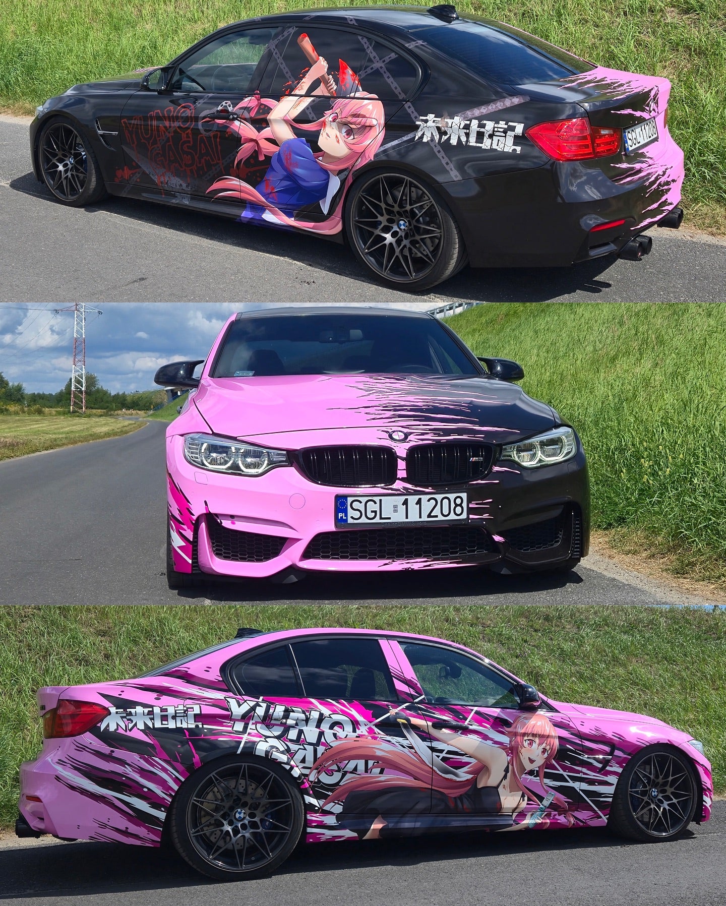ALUKOVINYL itasha anime custom design car wrap film for full vehicle livery