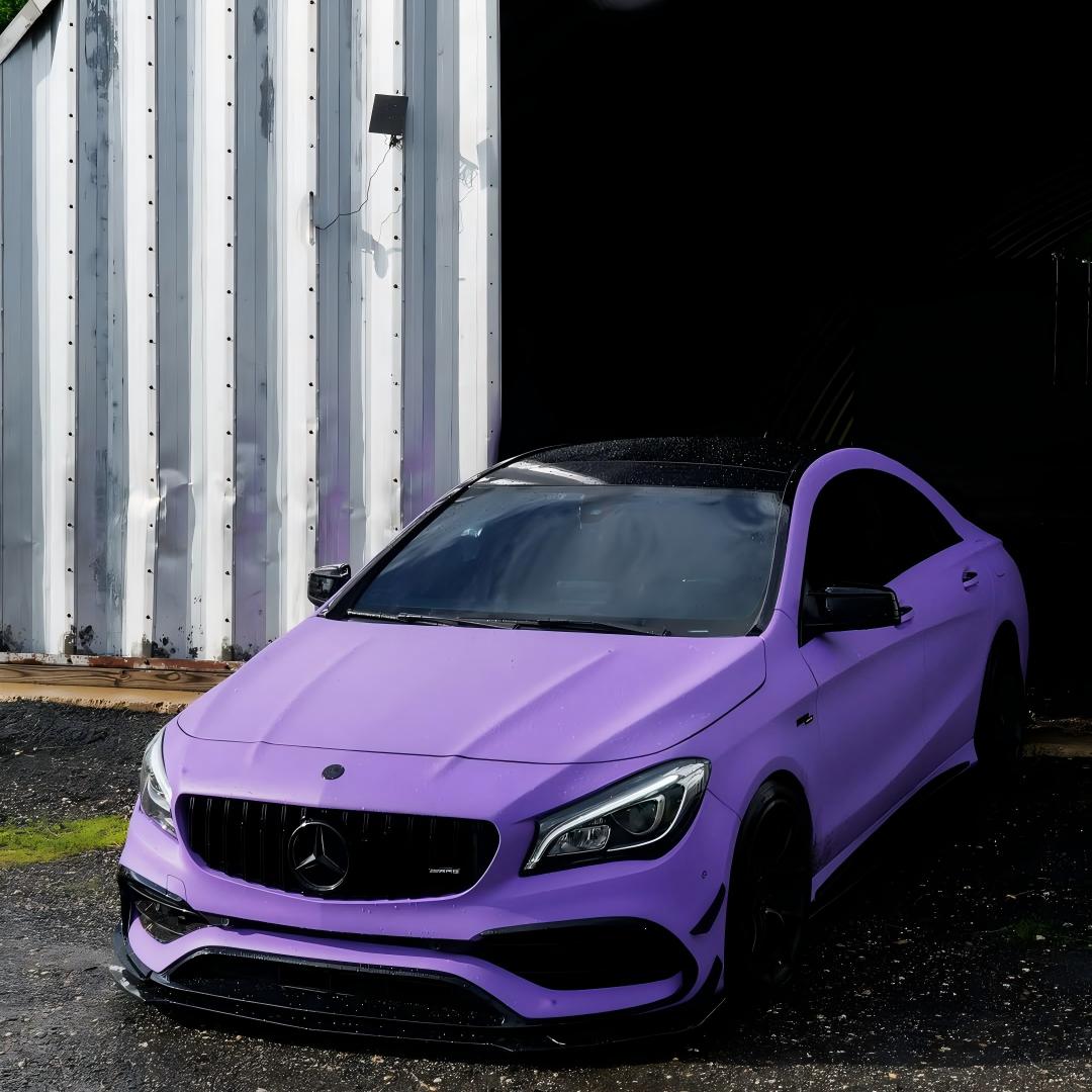 Lavender Purple Car Wrap with ultimate flat matte finish