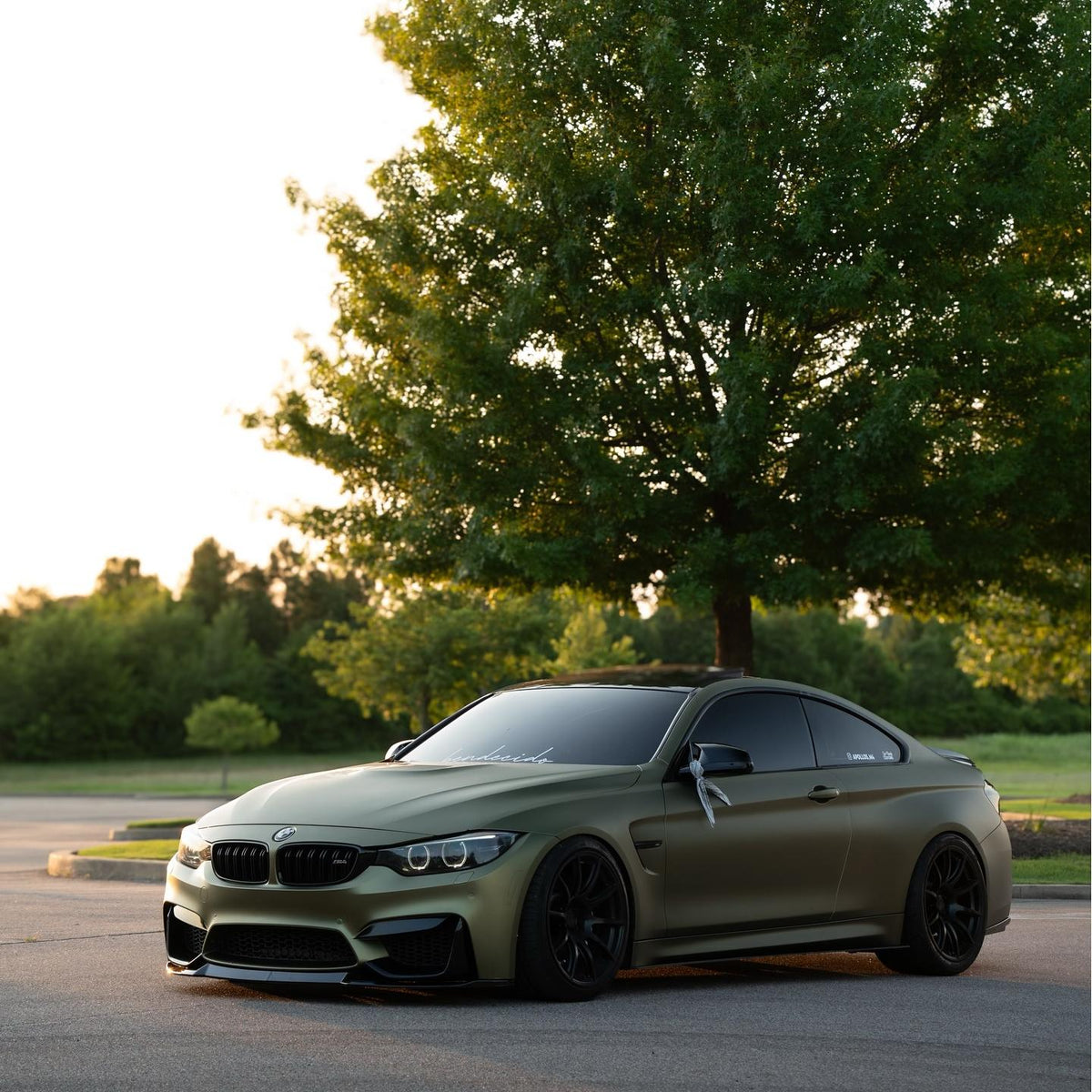 Matte Metallic Lighting Green Car Vinyl Wrap PET