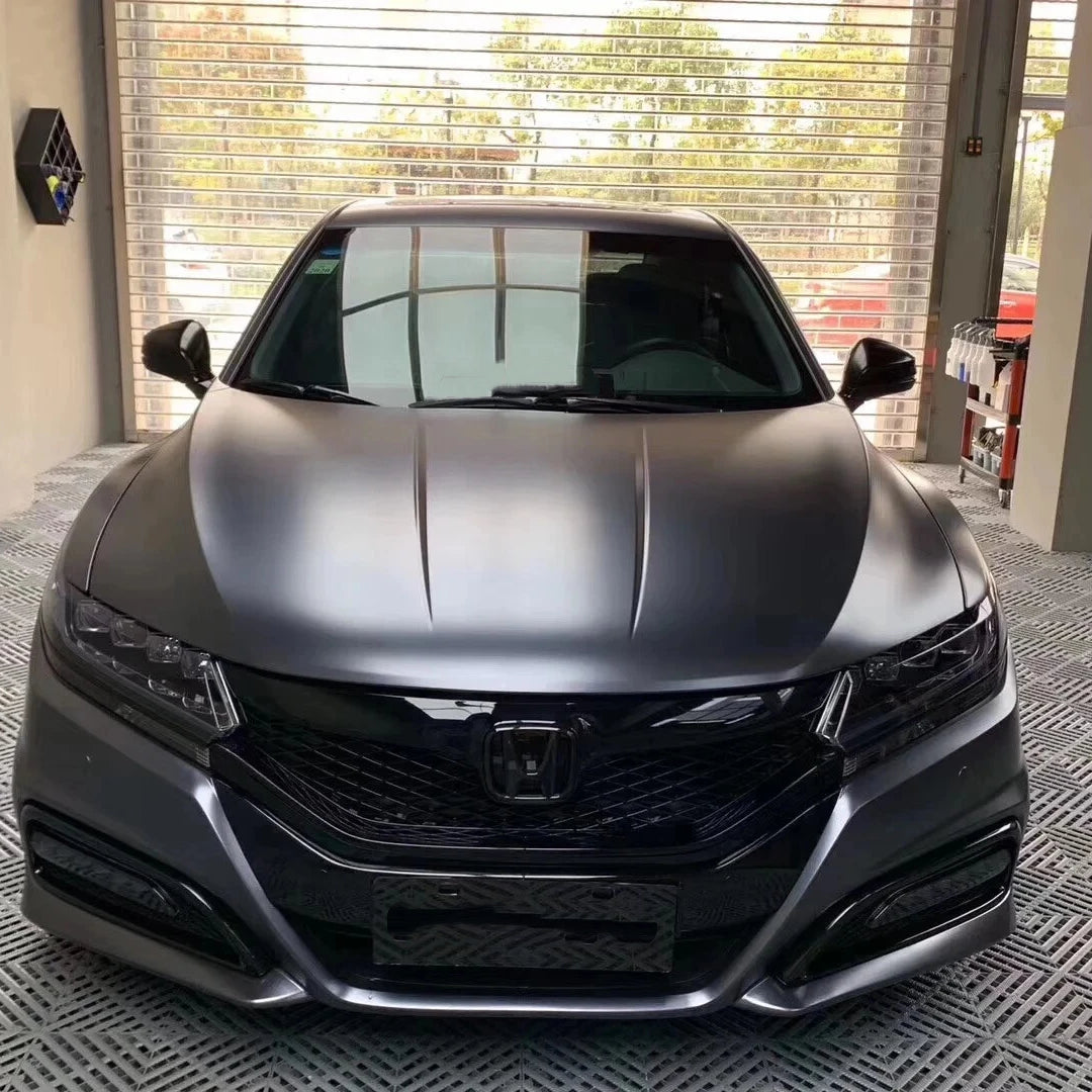 Matte Metallic Satin Mountain Grey Car Vinyl Wrap PET
