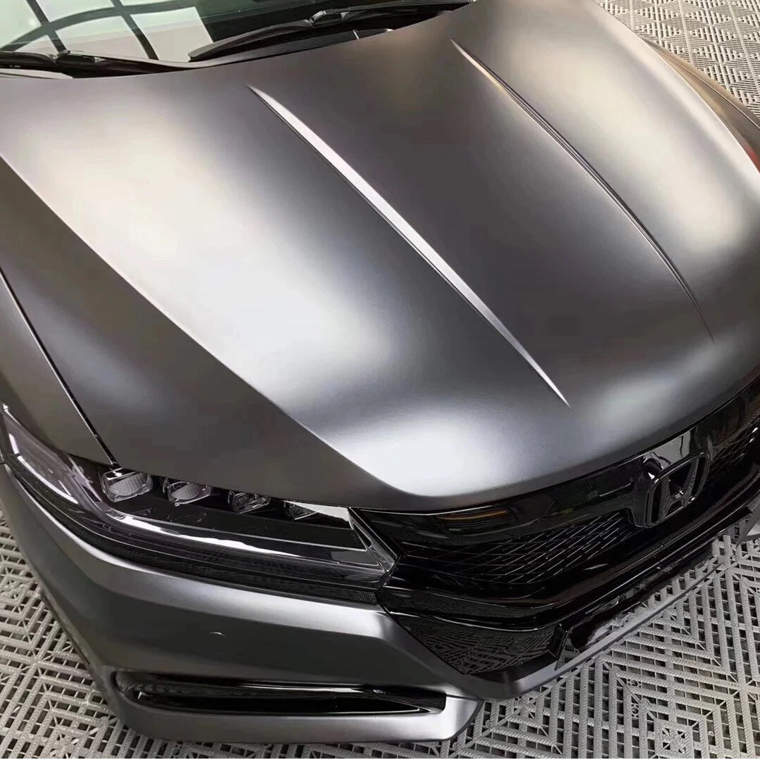 Matte Metallic Satin Mountain Grey Car Vinyl Wrap PET
