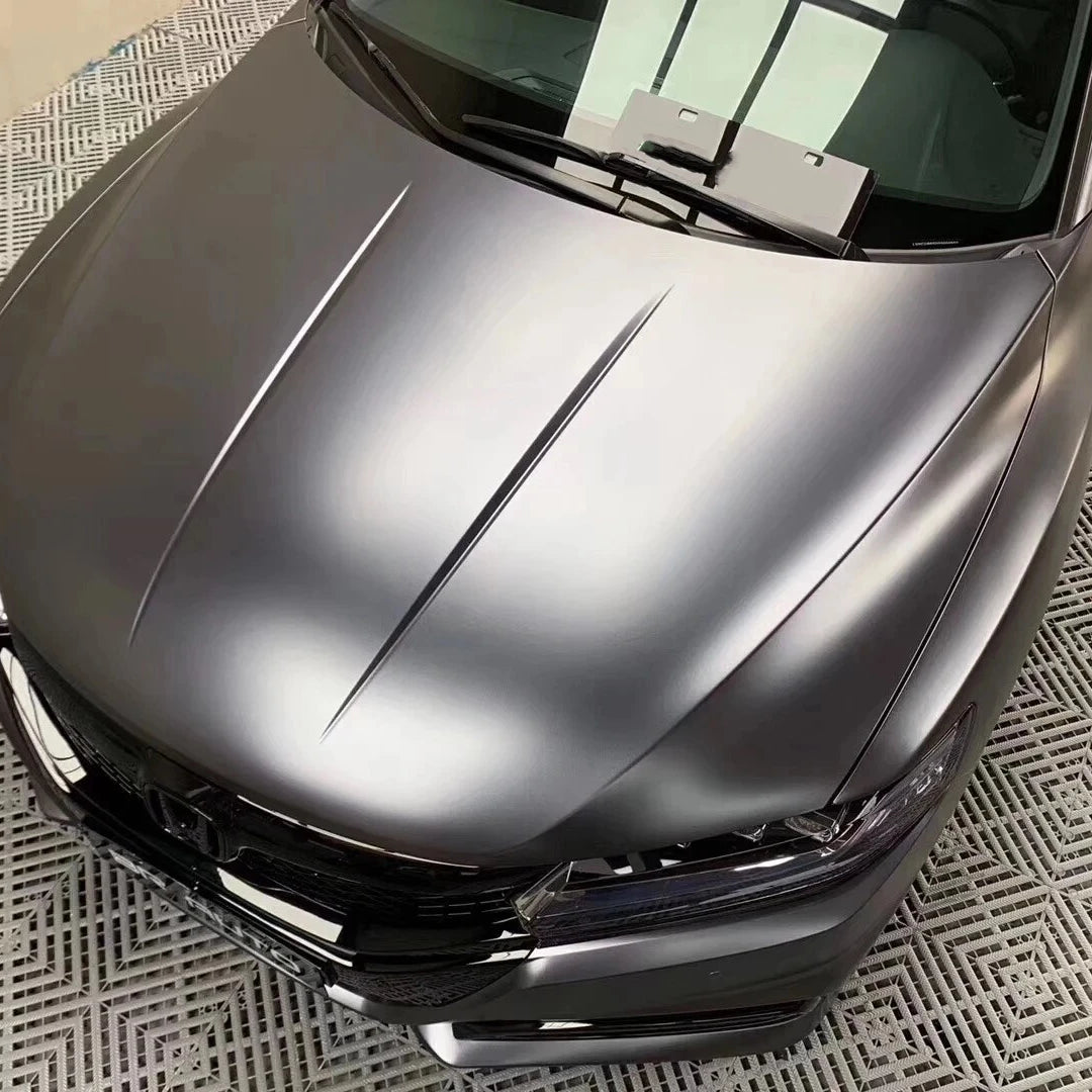 Matte Metallic Satin Mountain Grey Car Vinyl Wrap PET