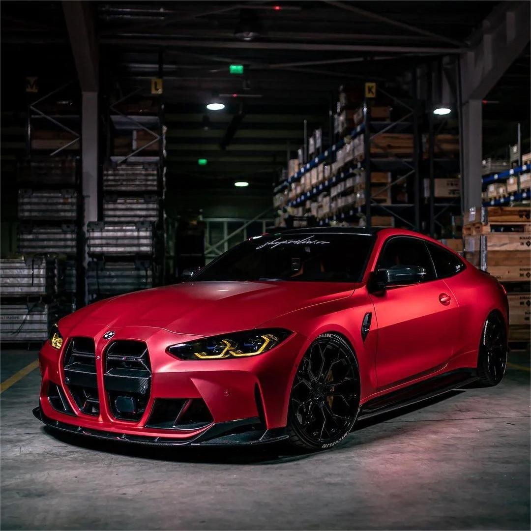 Matte Satin Red Ceramics Red Car Vinyl Wrap PET