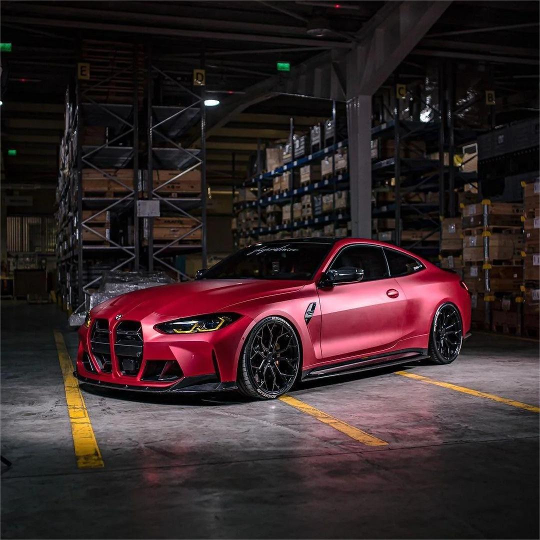 Matte Satin Red Ceramics Red Car Vinyl Wrap PET