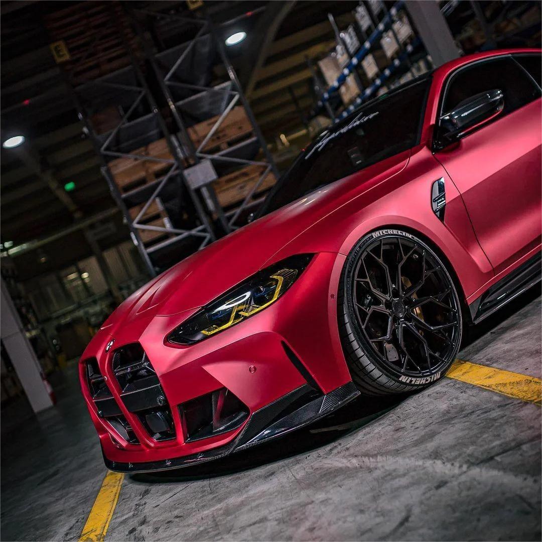 Matte Satin Red Ceramics Red Car Vinyl Wrap PET