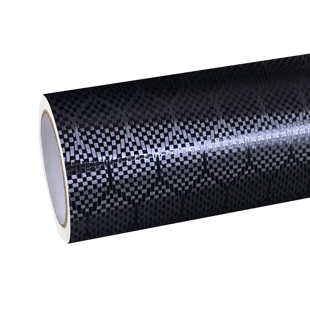 Close-up shot of ALUKOCARWRAP PET Matte Beehive Car Wrap, showcasing the 3D textured Carbon Fiber Black Car Wrap film.