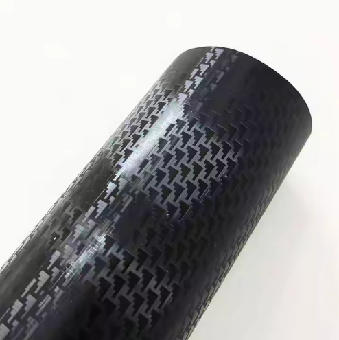 ALUKOCARWRAP Matte Carbon Fiber Aircraft Black Car Vinyl Wrap PET Alukovinyl premium roll boxed product.