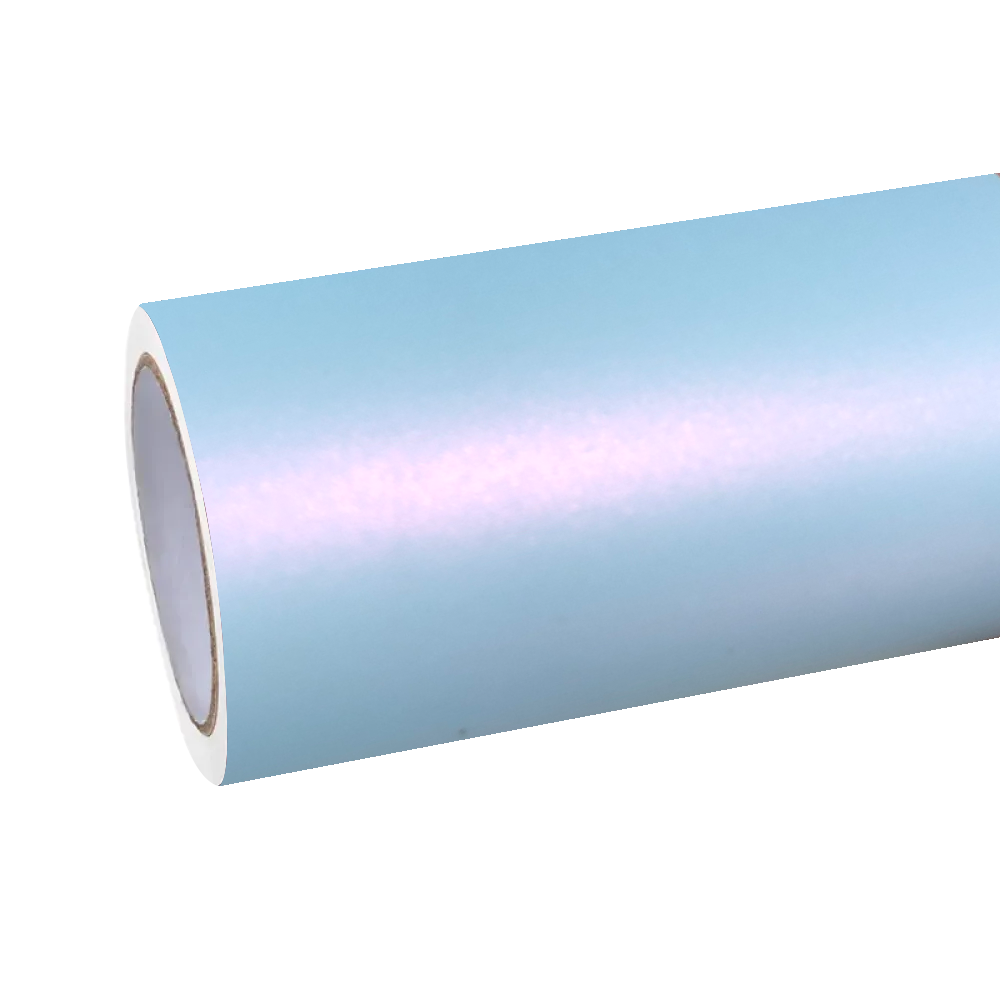 ALUKOCARWRAP Matte Chameleon Pink Blue Car Vinyl Wrap PET Alukovinyl authentic factory roll packaging inventory.