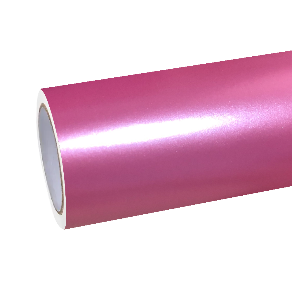 Aesthetic profile of an exotic coupe fitted with ALUKOCARWRAP Matte Metallic Shell Pink Car Vinyl Wrap, accentuating a soft matte shell pink car wrap colorway.