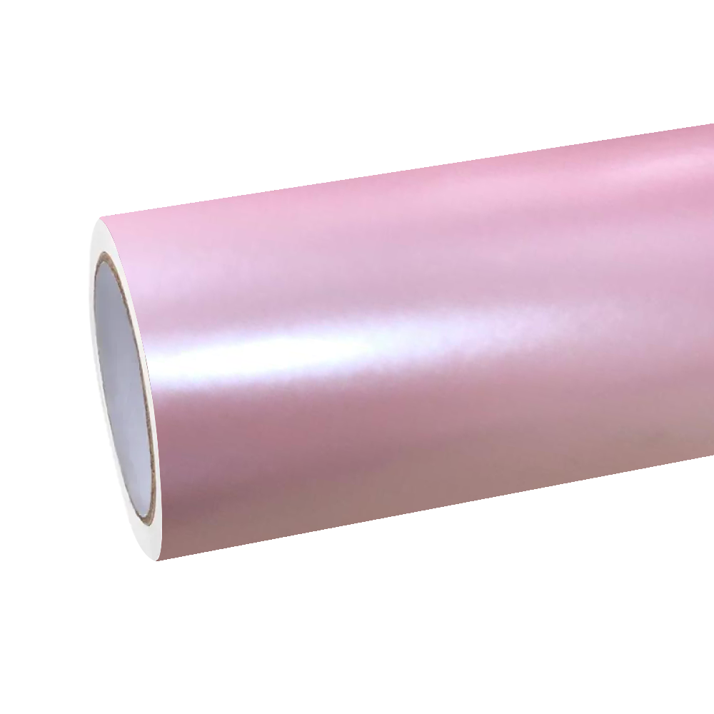 ALUKOCARWRAP matte metallic pearl pink car vinyl wrap PET liner roll for luxury vehicle wrapping.