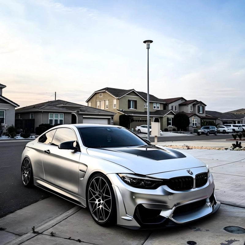 Matte Satin Chrome Silver Car Vinyl Wrap | Satin Chrome X Silver Car Wrap