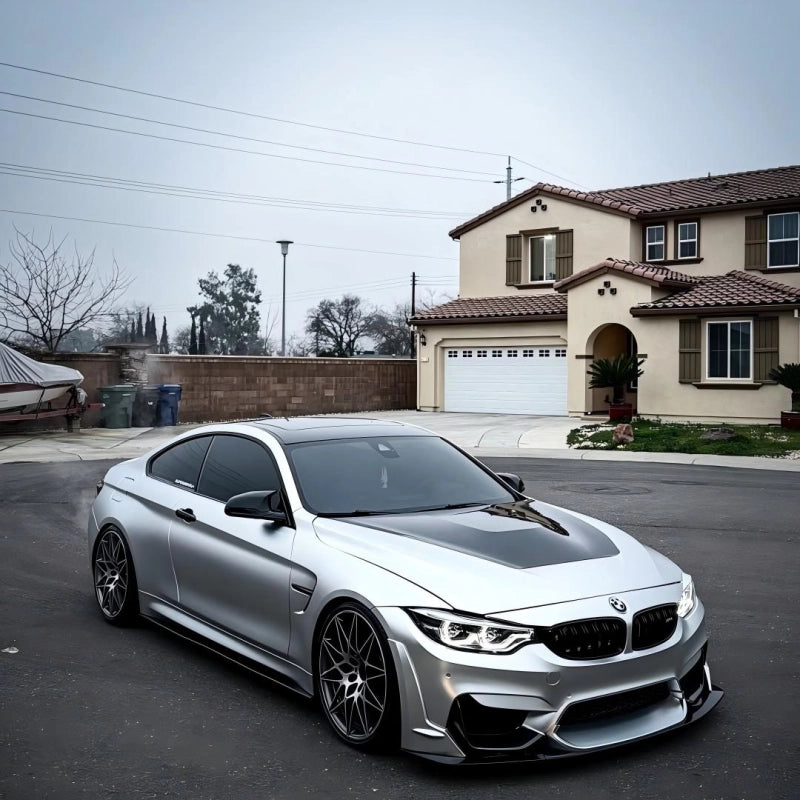 Matte Satin Chrome Silver Car Vinyl Wrap | Satin Chrome X Silver Car Wrap