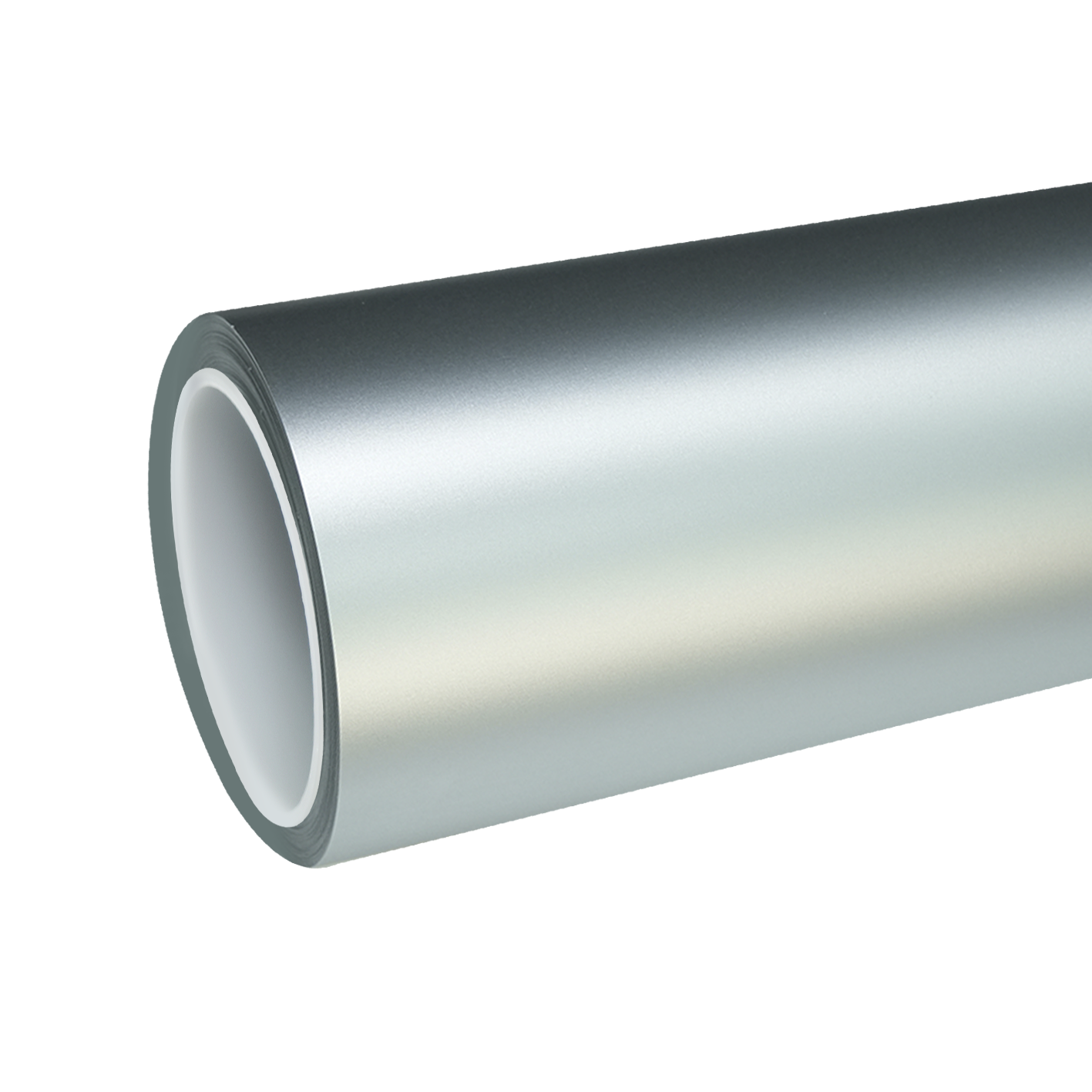 ALUKOCARWRAP TPU matte satin chrome silver colored PPF paint protection film roll for luxury automotive styling.