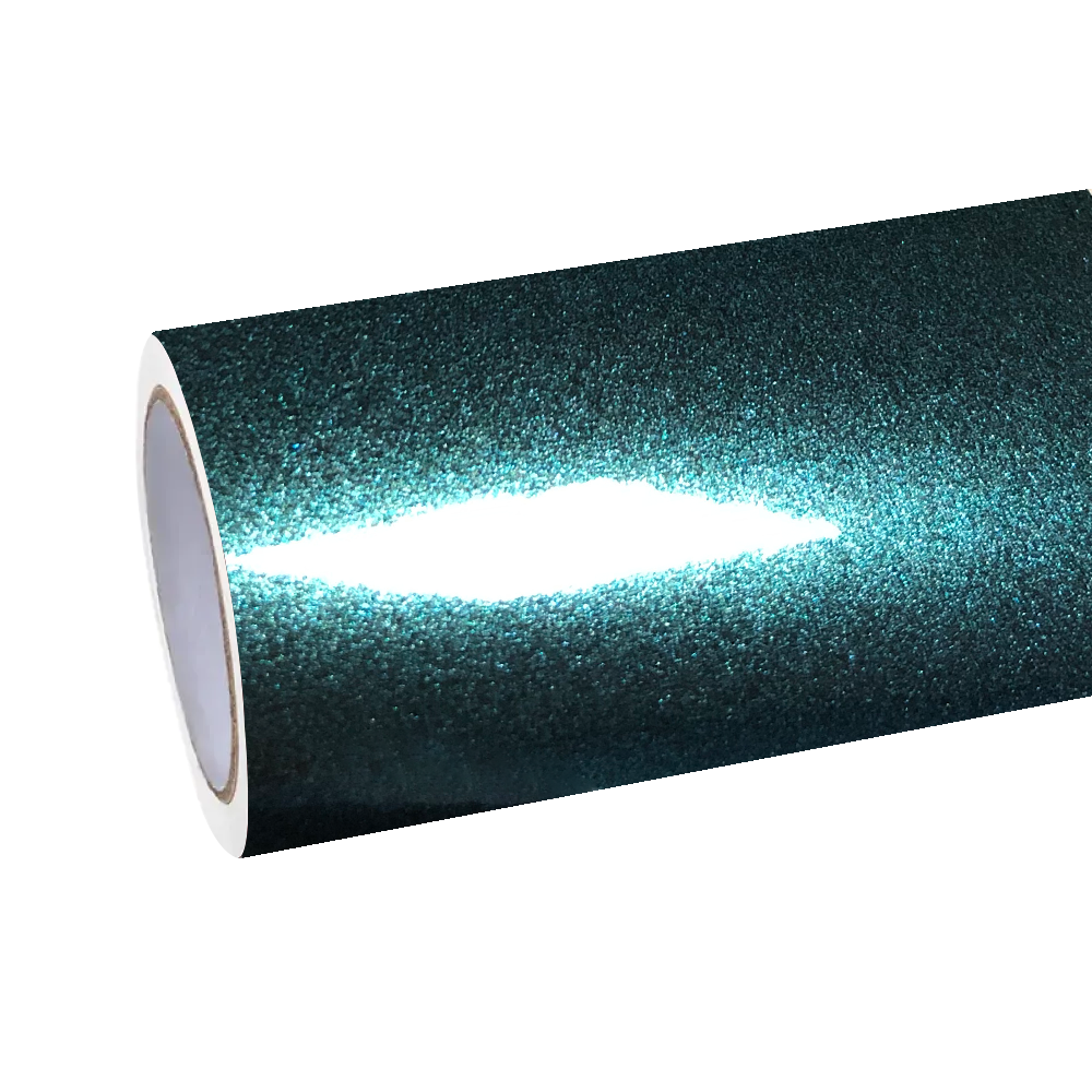 Macro studio shot of ALUKOCARWRAP metallic diamond car wrap roll, revealing an intense stardust shimmer that mimics shattered precious gemstones catching direct light.