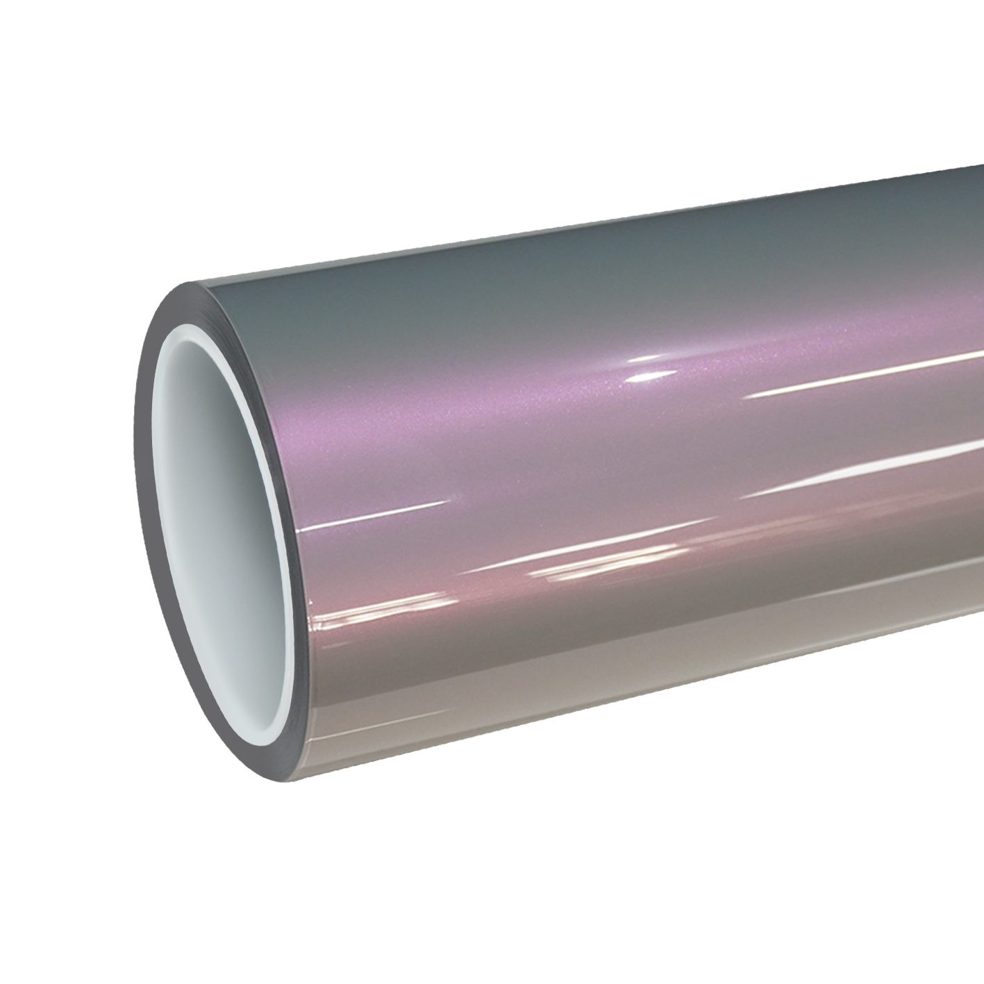 ALUKOCARWRAP TPU gloss metallic chameleon pink grey color PPF paint protection film roll.