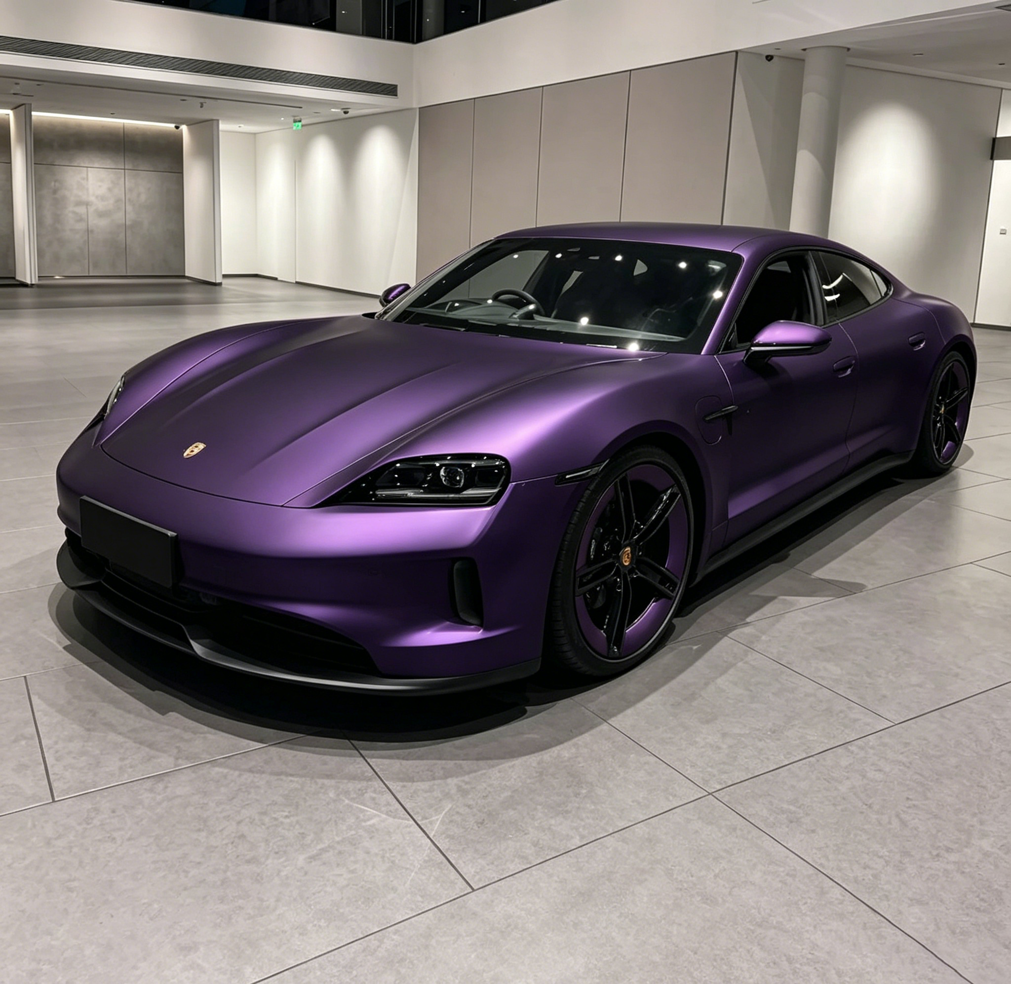 Premium matte metallic liquid purple car vinyl wrap for DIY vehicle color change.