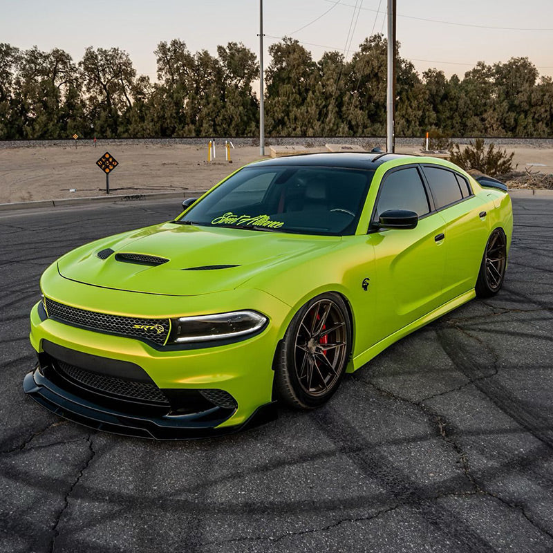 ALUKOCARWRAP Fluorescent Neon Yellow Car Wrap weaponizing a supercar with a radioactive, hyper-glossy neon yellow car wrap finish.