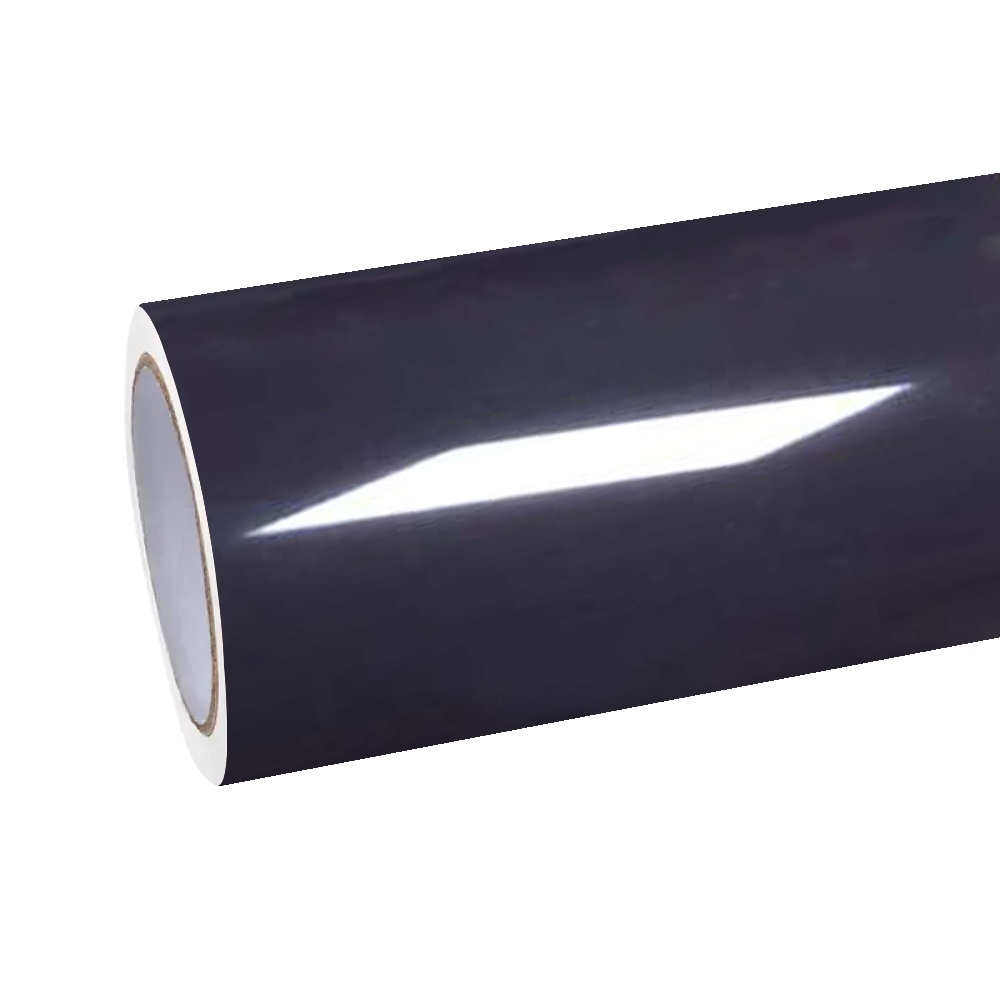 A complete roll of ALUKOCARWRAP Gloss Crystal Car Wrap, showcasing the zero-orange-peel PET liner film surface glossiness.