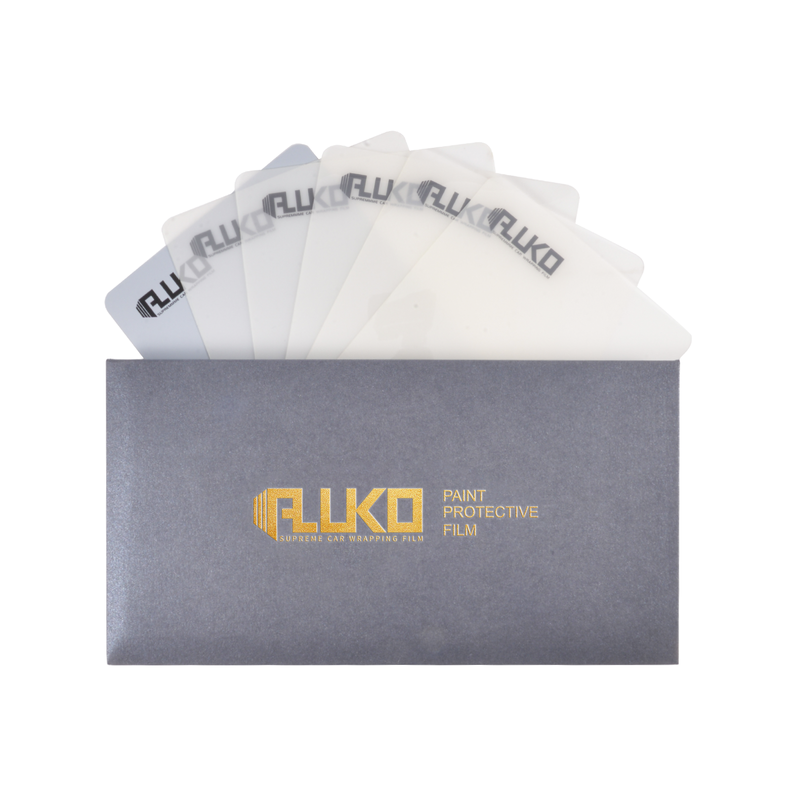 Premium Paint Protection Film PPF Sample Kit boxing by ALUKOCARWRAP, containing high-quality clear bra PPF samples for car paint protection in Australia.