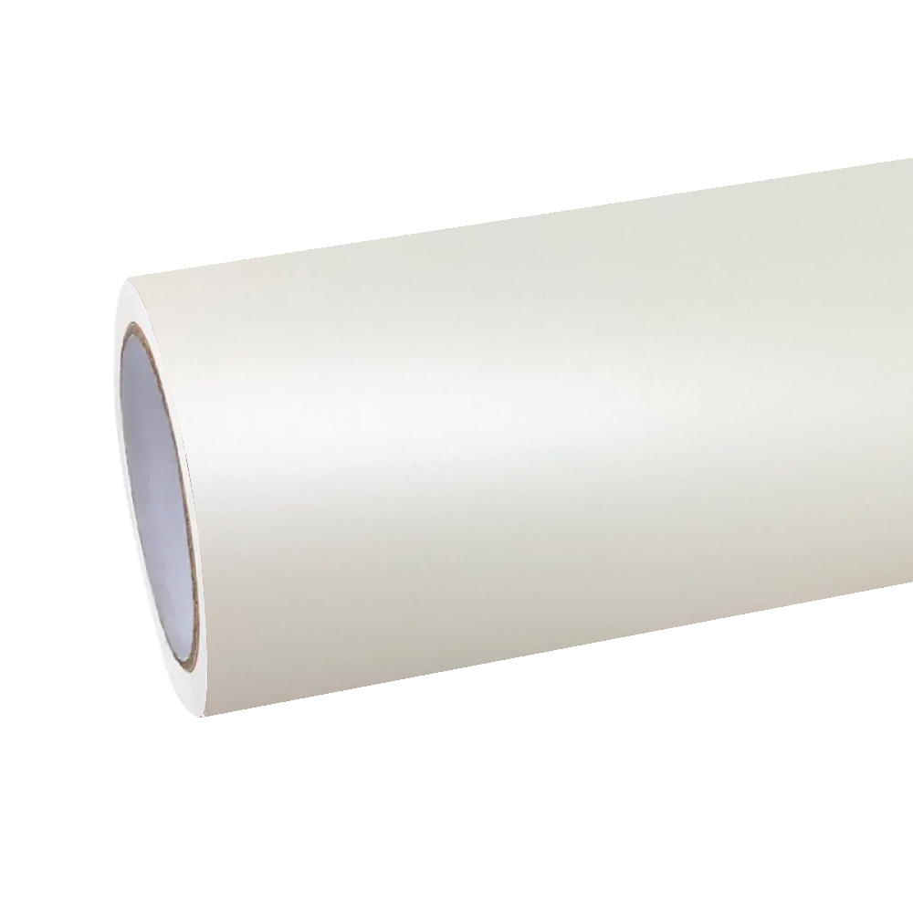 ALUKOCARWRAP Ultimate Flat Pepper White Car Vinyl Wrap PET Alukovinyl authentic manufacturing roll box.