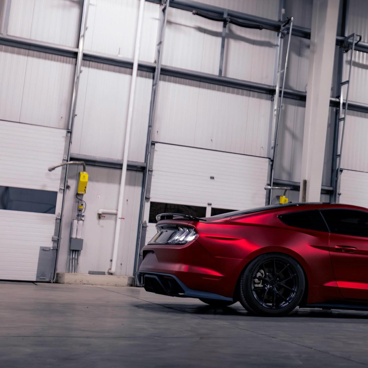 Satin Chrome Metallic Romanee Red Car Wrap